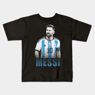 Messi Tribute - Lionel Soccer Player Goat Messi - Ronaldo Soccer Mbappe Messi Argentina Maradona Michael Jordan Inter Miami Ronaldinho Argentina Cristiano Ronaldo - 10 - Barcelona vs real Madrid - World Cup - Mundial de Futbol Kids T-Shirt